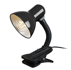 Lampka biurkowa E27 BLOW LB-08 z klipsem czarna