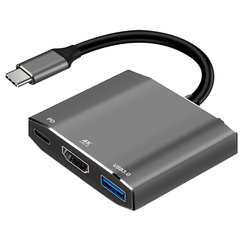 Aluminiowy adapter USB-C na HDMI 4K 30Hz   USB 3.0   USB-C 15 cm