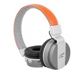 Słuchawki bezprzewodowe bluetooth LTC MIZZO mikrofon FM SD AUX - brązowe skórzane