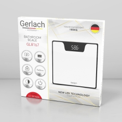 Elektroniczna waga  łazienkowa LED Gerlach GL 8167w do 180 kg biała