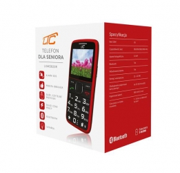 Telefon komórkowy dla seniora BT LTC MOB20 czerwony SOS aparat