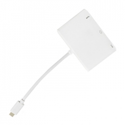 Adapter USB 3.1 C Qoltec HDMI USB USB -C PD - biały