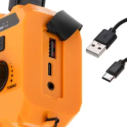 Wielofunkcyjne radio na korbkę Adler AD 1197 z panelem solarnym SOS power bank i latarką