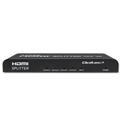 Aktywny rozdzielacz Splitter 4 x HDMI 4K x 2K Qoltec 3.4Gb/s High stability