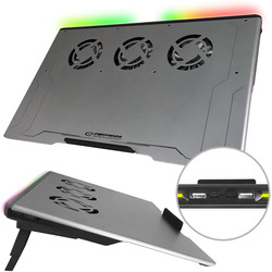 Gamingowa podstawka chłodząca pod laptopa Esperanza BOREAS aluminiowa podświetlana LED RGB