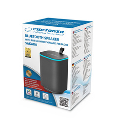Głośnik przenośny Bluetooth Esperanza SAKARA LED RGB FM