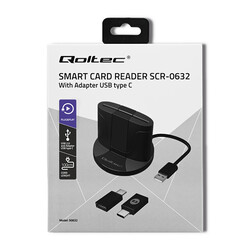 Inteligentny czytnik chipowych kart ID Qoltec SCR-0632 USB typu C
