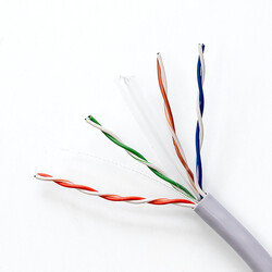 Kabel sieciowy LAN UTP Ethernet skrętka CAT6 305m Qoltec DRUT CCA - szary