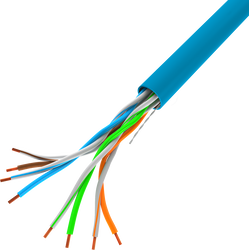 Kabel sieciowy LAN UTP ethernet skrętka RJ45 305m KAT-5E DRUT CCA niebieski Lanberg