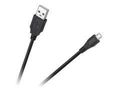 Kabel USB - microUSB 1,5 m - czarny