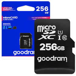 Karta pamięci micro SD GOODRAM 256GB UHS-I   adapter SD