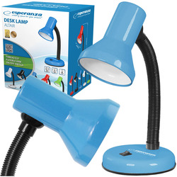 Lampka biurkowa E27 Esperanza ALTAIR - niebieska