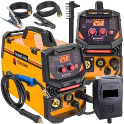 Migomat spawarka inwertorowa 250A Powermat PM-IMGT-250M duży zestaw