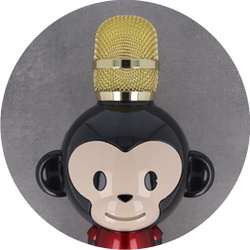 Mikrofon z głośnikiem bluetooth dla dzieci Forever Animal małpka - czarny - AMS-100 - PROMOCJA
