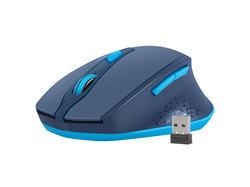 Mysz bezprzewodowa NATEC SISKIN optyczna 2400DPI z cichym klikiem - niebieska