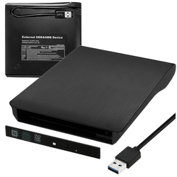Obudowa kieszeń na napęd optyczny CD/DVD SATA USB 3.0 9.5mm wbudowany kabel