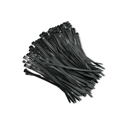 Opaski zaciskowe wielorazowego użytku trytytki odpinane 4.8x200mm 100 szt. czarne