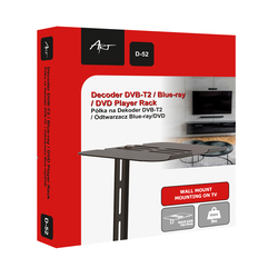 Półka ścienna pod dekoder DVB-T2 DVD ART D-52 do 3 kg dualny montaż