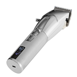 Profesjonalna bezprzewodowa maszynka do strzyżenia włosów z wyświetlaczem LCD Camry CR 2835g USB - srebrny