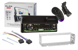 Radio samochodowe BLOW AVH-8970 z uchwytem na telefon Bluetooth 2xUSB SD aplikacja   pilot na kierownicę
