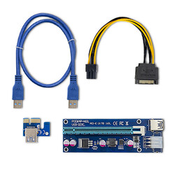 Riser PCI-E Qoltec 1x-16x USB 3.0 ver. 007C SATA / PCI-E 6pin