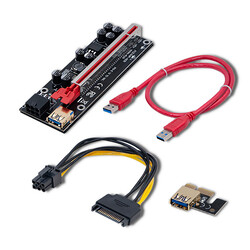 Riser PCI-E Qoltec 1x-16x USB 3.0 ver. 009S Plus SATA / PCI-E 6pin