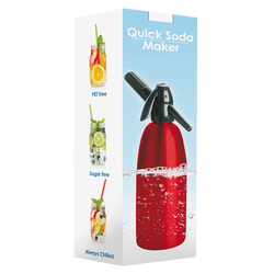 Saturator syfon do wody QUICK SODA SA-01D czerwony 1L