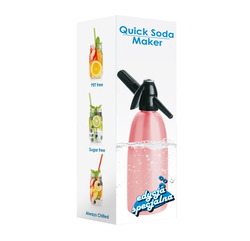 Saturator syfon do wody QUICK SODA SA-01 różowy 1L - special edition - PROMOCJA