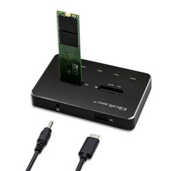 Stacja dokująca dysków Qoltec 2x SSD M.2 SATA NGFF USB Typ C