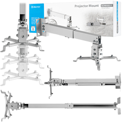 Uchwyt ścienny sufitowy do projektora multimedialnego Cabletech do 20kg - srebrny