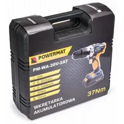 Wkrętarka akumulatorowa 20V 2Ah z udarem LED Powermat PM-WA-20V-2AT   walizka