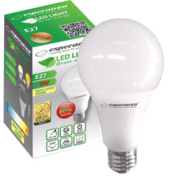 Żarówka LED Esperanza A60 E27 9W AC230V ciepły biały