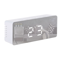 Zegar budzik LED z termometrem Adler AD 1189w - biały