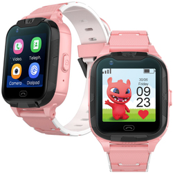 Zegarek smartwatch Maxlife MXKW-350 GPS WiFi dla dzieci różowy