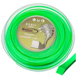 Żyłka do głowicy kosy spalinowej Powermat 2,8 x 50m 4-kątna