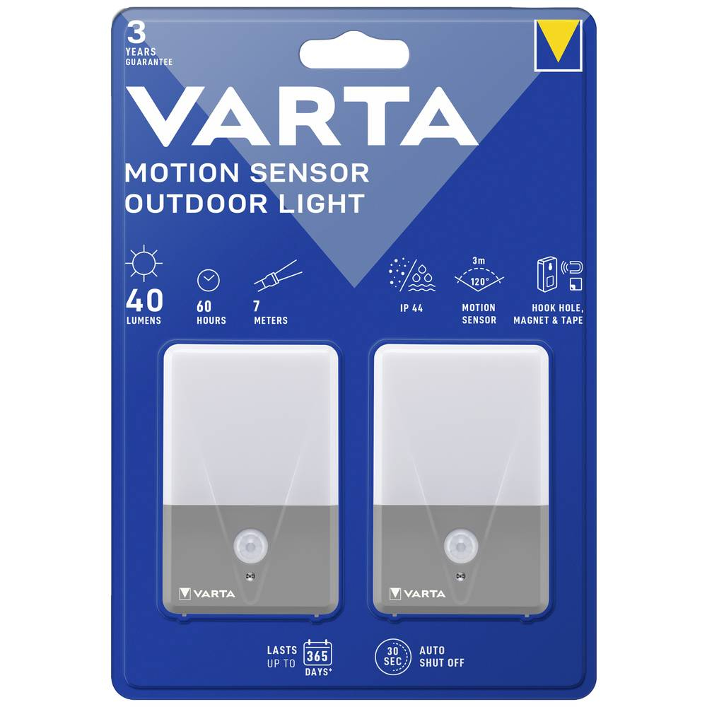 Lampka zewnętrzna VARTA Motion Sensor Outdoor Light z czujnikiem ruchu zestaw 2 szt