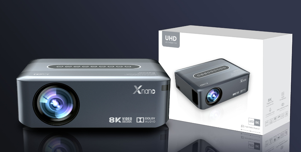 Projektor multimedialny LED rzutnik ART X1PRO WiFi Bluetooth Android 9.0 4K 200" + pilot