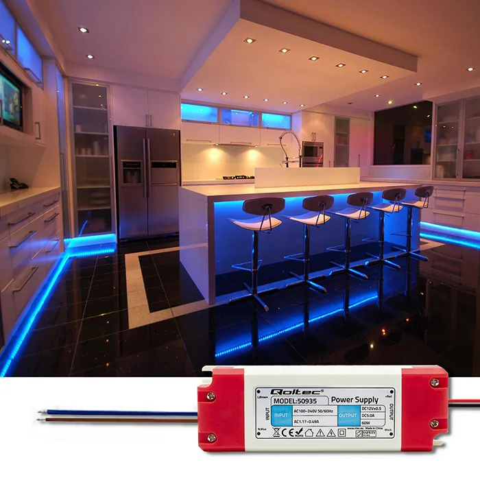 Zasilacz impulsowy LED wewnętrzny Qoltec IP20 60W 12V 5A