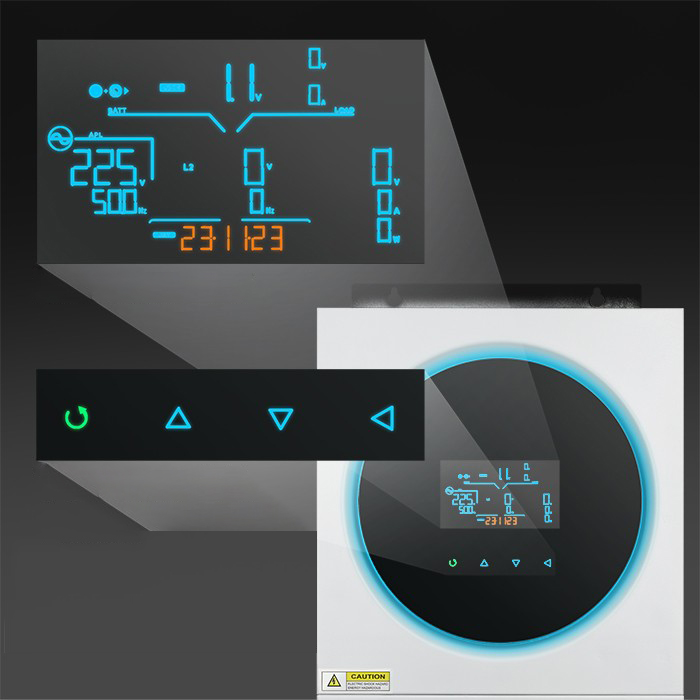 Hybrydowy inwerter solarny Qoltec Off-Grid 4kVA 4kW 120A MPPT LCD Wi-Fi BMS Sinus