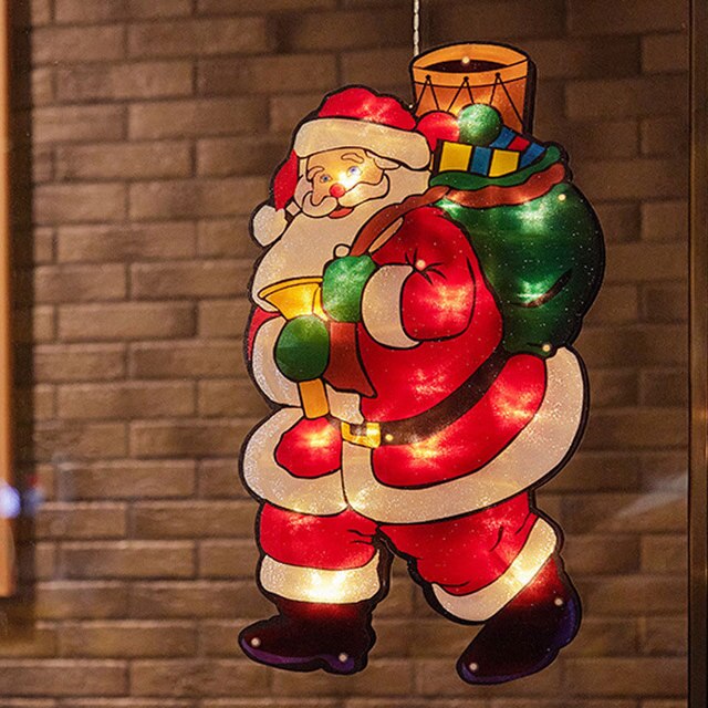 Dekoracja świąteczna LED Rebel Mikołaj z przyssawką