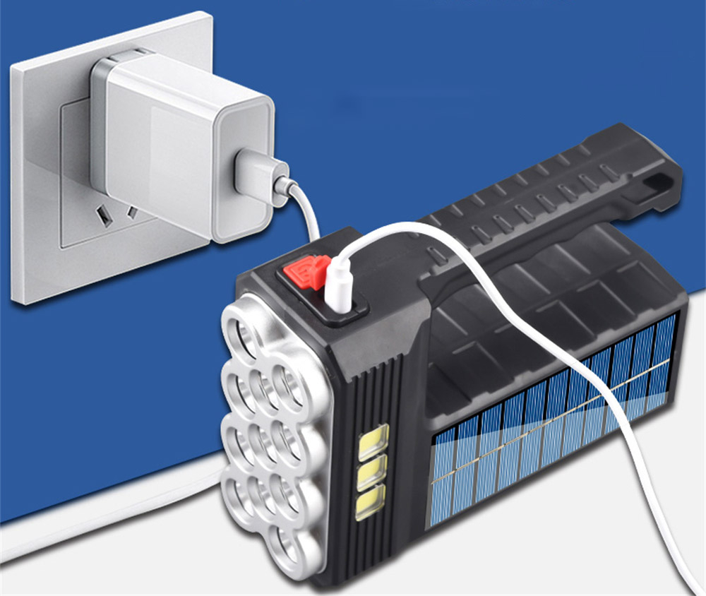 Akumulatorowa latarka ręczna solarna LTC szperacz LED 800lm