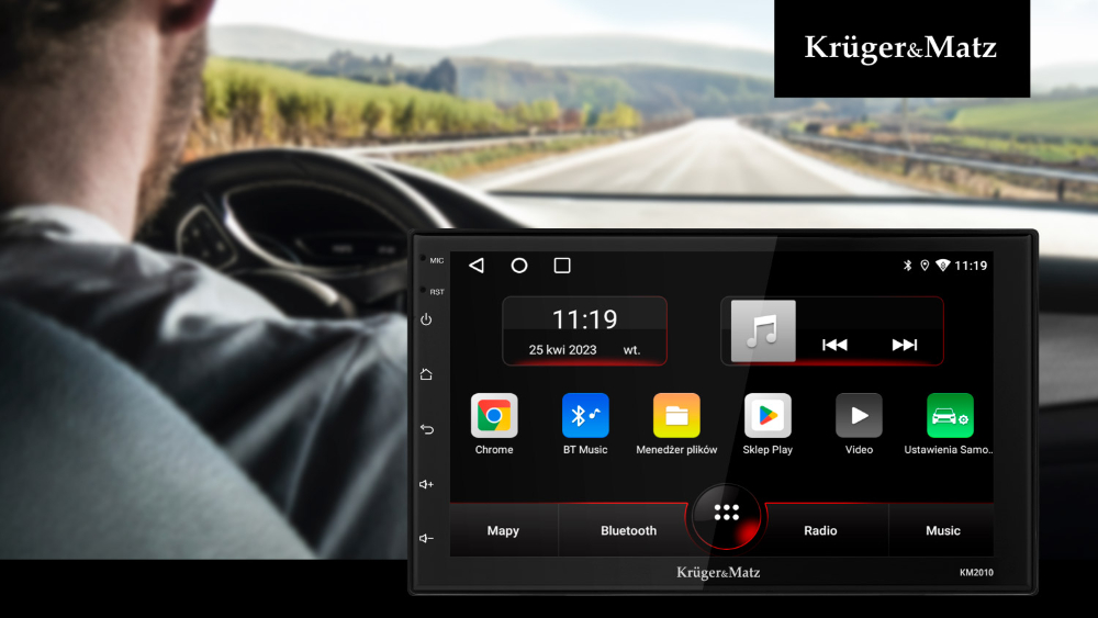 Radio samochodowe 7'' 2DIN Kruger&Matz KM2010 CarPlay/AndroidAuto Bluetooth Wi-Fi GPS