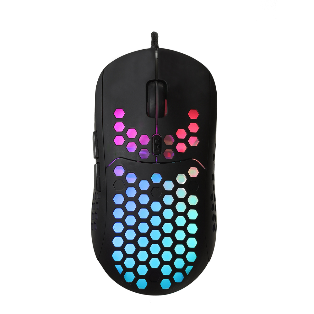 Mysz gamingowa podświetlana ART AM-99 ultralekka 6400DPI RGB dla graczy + podświetlana mata XXL Kruger&Matz Warrior