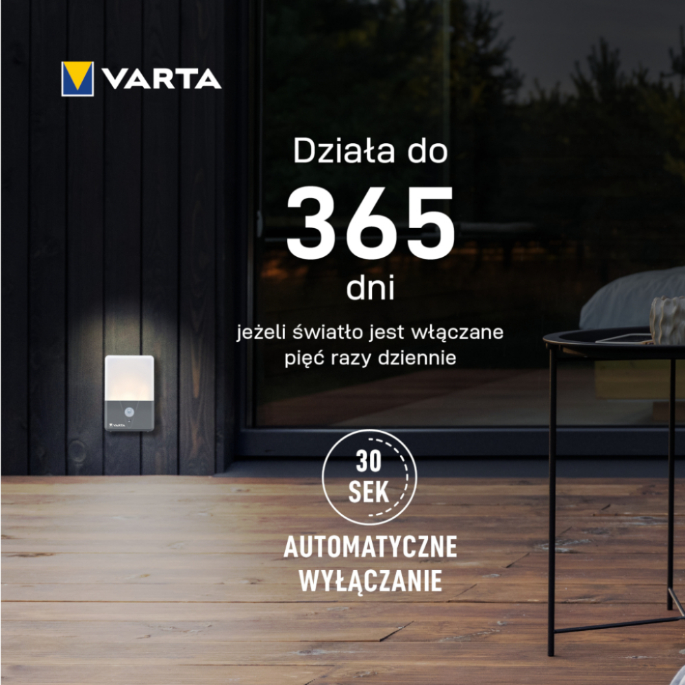 Lampka zewnętrzna VARTA Motion Sensor Outdoor Light z czujnikiem ruchu + baterie