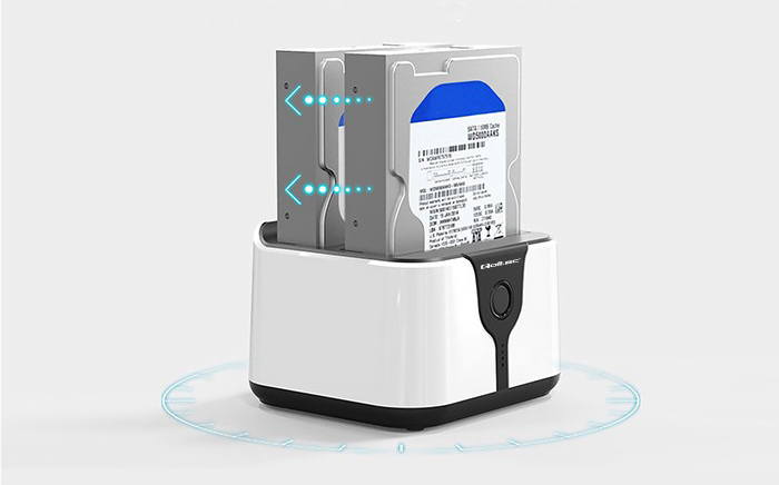 do dysków HDD SSD 2.5" 3.5" SATA III USB 3.0 Qoltec Super speed 5Gb/s z funkcją Klonowania offline