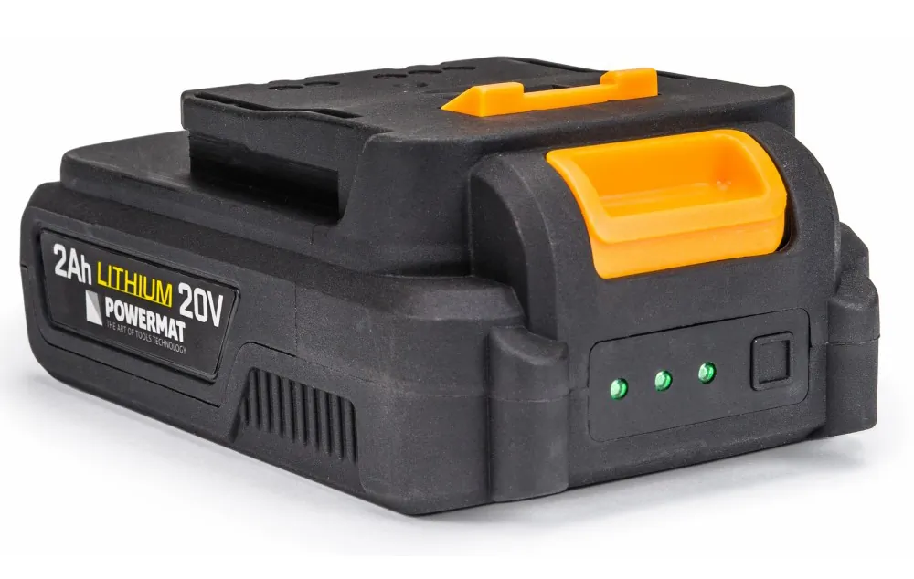 Wkrętarka akumulatorowa 20V 2Ah z udarem LED Powermat PM-WA-20V-2AT + walizka