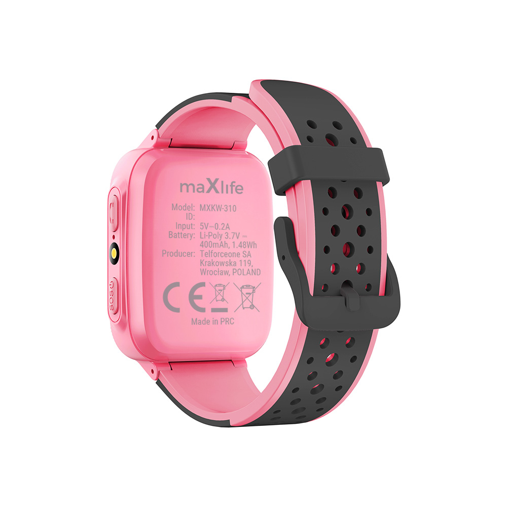 Zegarek smartwatch Maxlife MXKW-310 GPS dla dzieci różowy