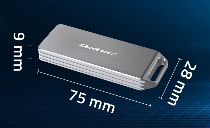 Mini aluminiowa obudowa kieszeń na dysk M.2 SSD NVMe PCIe Qoltec USB 3.1 Super speed 10Gb/s