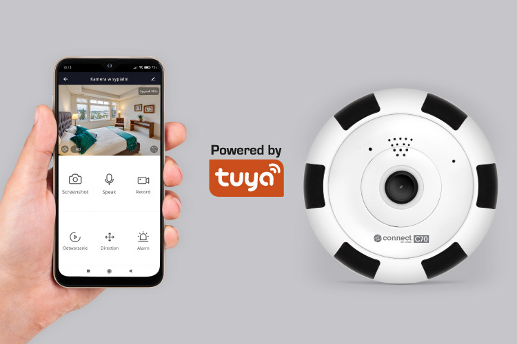 Wewnętrzna kamera Wi-Fi Kruger&Matz Connect C70 Tuya FishEye