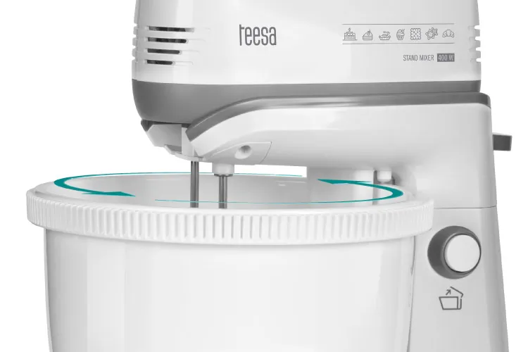 Mikser kuchenny ręczny z misa obrotową Teesa 400W